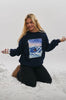 LE LIS Collection Long Sleeve Crew Neck Snow Ski Mountain Graphic Sweatshirt