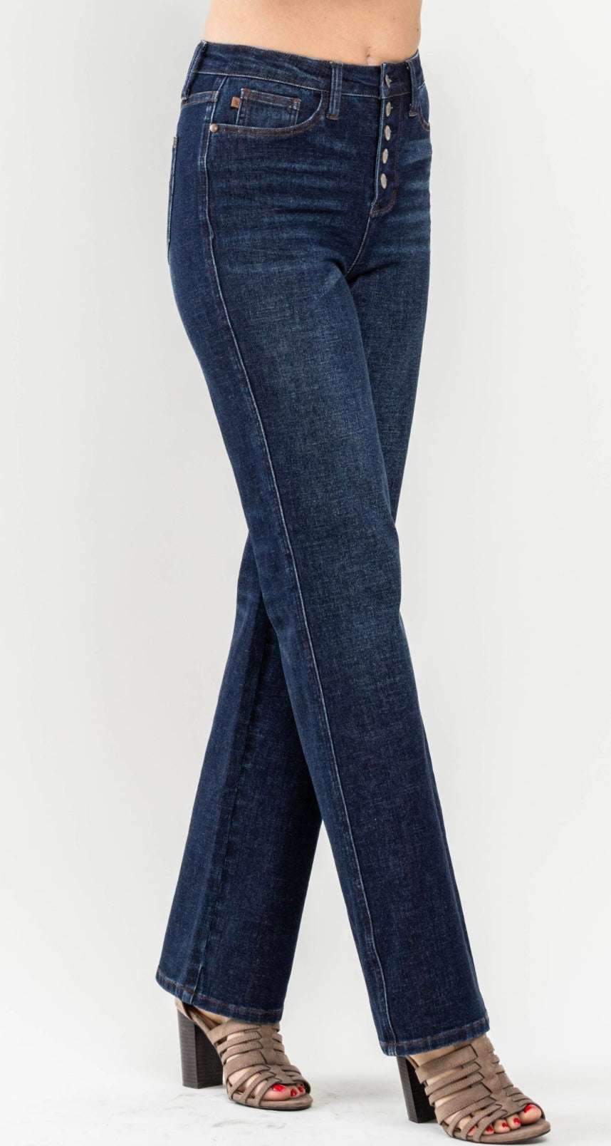 Judy Blue High Waist Button-Fly Straight - Grace Ann Faith Boutique - Official Online Boutique 