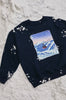 LE LIS Collection Long Sleeve Crew Neck Snow Ski Mountain Graphic Sweatshirt