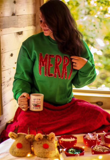 Red and Green Merry Sweatshirt