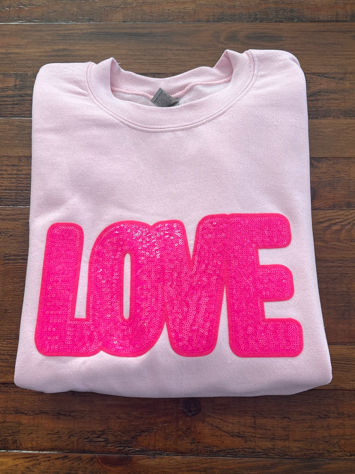 Pink LOVE Sweatshirt - Grace Ann Faith Boutique - Official Online Boutique 