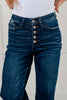 Judy Blue High Rise Button Fly Wide Leg Crop Jeans