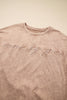 DUNE saved by grace Letter Embroidery Mineral Wash Loose Sweatshirt