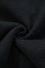 Black Fleece Lined Leopard Drawstring Elastic Waist Solid Pants