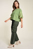 Davi & Dani Flap Pocket Mid Rise Cargo Pants