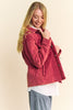 Davi & Dani Quilted Button Down Shacket with Chest Pockets