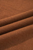 Chestnut Collared V Neck Ribbed Edge Sweater