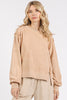 Mittoshop Side Slit Exposed Seam Round Neck Sweatshirt