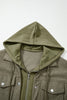 Laurel Green 2 in 1 Thermal Knit Textured Hooded Jacket