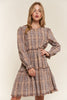 And The Why Full Size Washed Frayed Tiered Plaid Dress