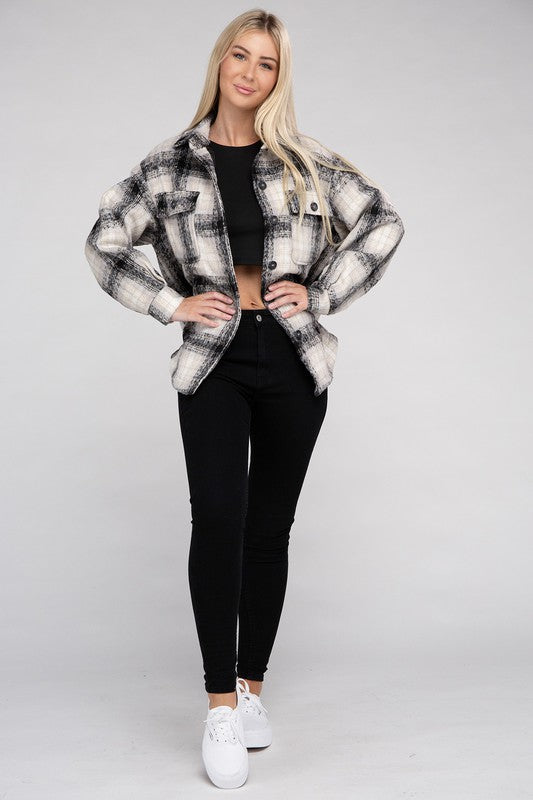 Cozy Plaid Flannel Shacket - Grace Ann Faith Boutique - Official Online Boutique 