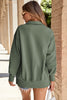 Orange Buttoned Collared Raw Detail High Low Baggy Sweatshirt with Slits