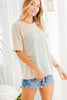 HEIMISH SHORT SLEEVE ROUND NECK SOLID CONTRAST TOP