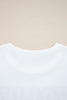 White HOLLY JOLLY Embroidered Graphic Pullover Sweatshirt