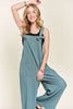 ADORA Knotted Wide Strap Wide Leg Overalls