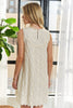 ADORA Applique Round Neck Sleeveless Shift Dress