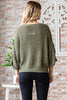 Veveret Round Neck Roll-Up Sweater - Grace Ann Faith Boutique - Official Online Boutique 