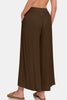 Zenana Woven Wide Leg Pants With Pockets - Grace Ann Faith Boutique - Official Online Boutique 