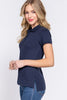 ACTIVE BASIC Full Size Classic Short Sleeve Polo Top - Grace Ann Faith Boutique - Official Online Boutique 