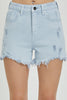 RISEN Full Size High Rise Distressed Detail Denim Shorts - Grace Ann Faith Boutique - Official Online Boutique 