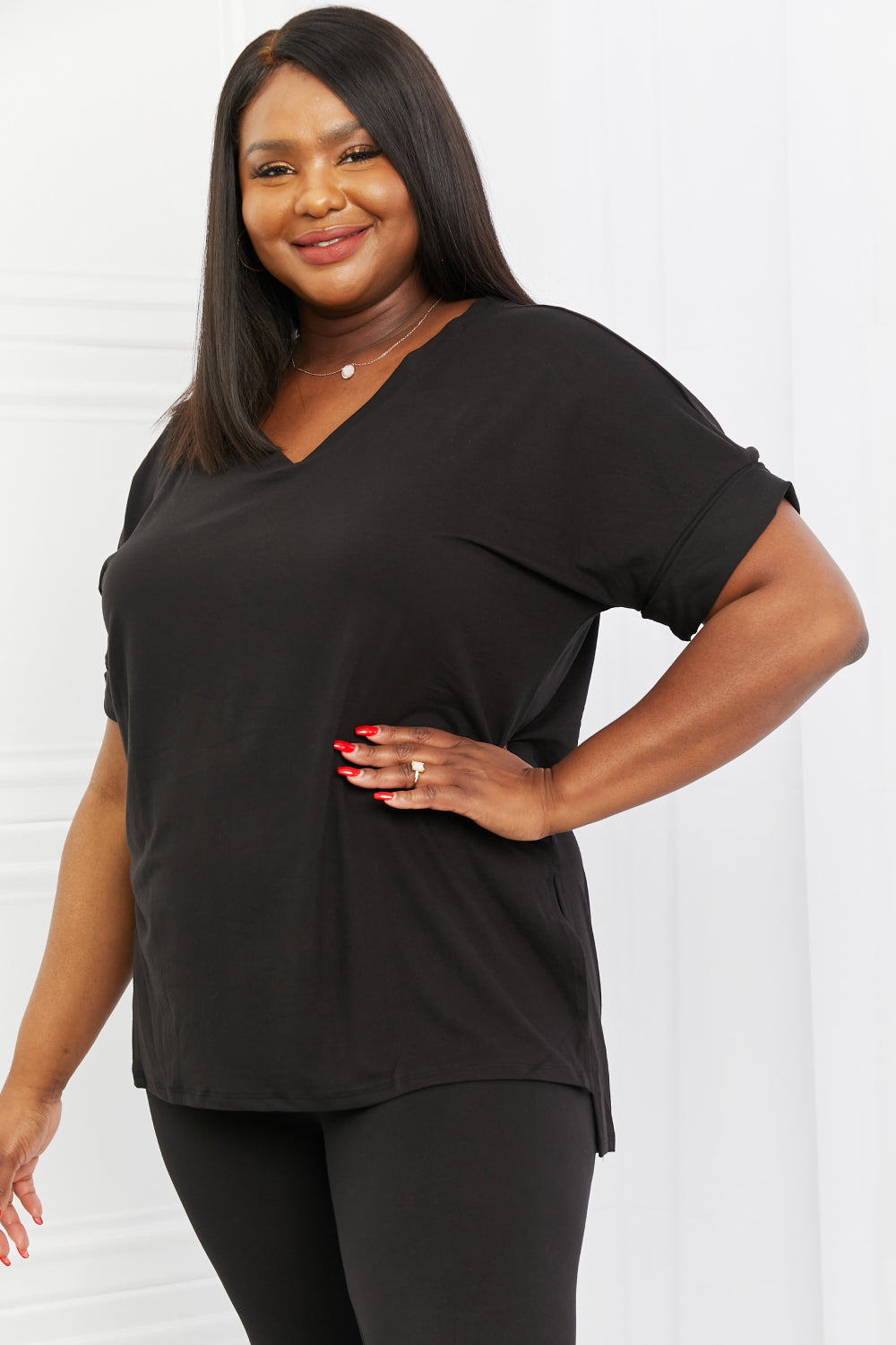 Zenana Self Love Full Size Brushed DTY Microfiber Lounge Set in Black - Grace Ann Faith Boutique - Official Online Boutique 