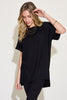 Zenana Full Size Short Sleeve Slit T-Shirt and Leggings Lounge Set - Grace Ann Faith Boutique - Official Online Boutique 