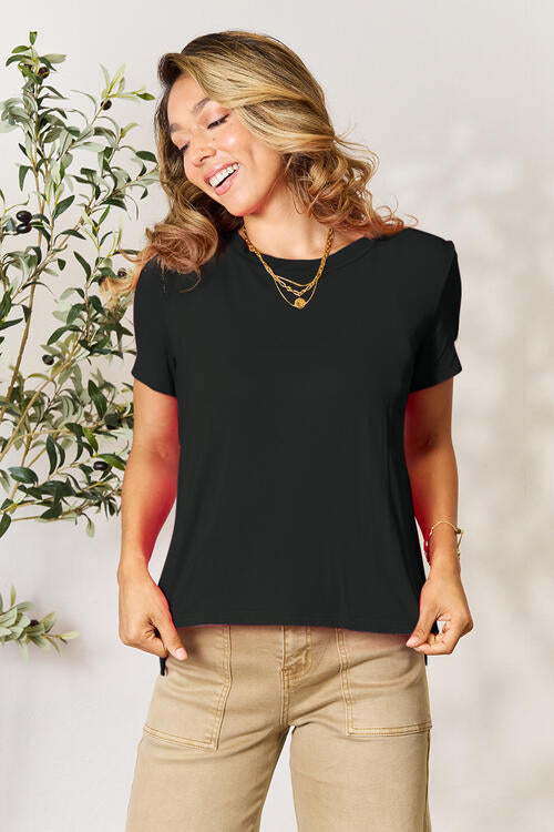 Basic Bae Full Size Round Neck Short Sleeve T-Shirt - Grace Ann Faith Boutique - Official Online Boutique 