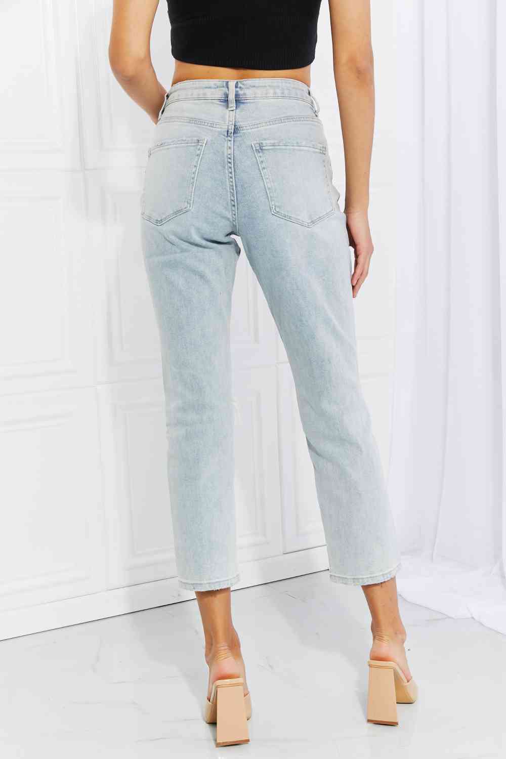 Vervet by Flying Monkey Stand Out Full Size Distressed Cropped Jeans - Grace Ann Faith Boutique - Official Online Boutique 