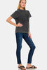 Zenana Pocketed Mock Neck Short Sleeve Sweater - Grace Ann Faith Boutique - Official Online Boutique 