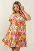 BiBi Floral Short Sleeve Tiered Dress - Grace Ann Faith Boutique - Official Online Boutique 