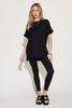 Zenana Full Size Short Sleeve Slit T-Shirt and Leggings Lounge Set - Grace Ann Faith Boutique - Official Online Boutique 