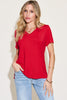 Basic Bae Full Size V-Neck High-Low T-Shirt - Grace Ann Faith Boutique - Official Online Boutique 