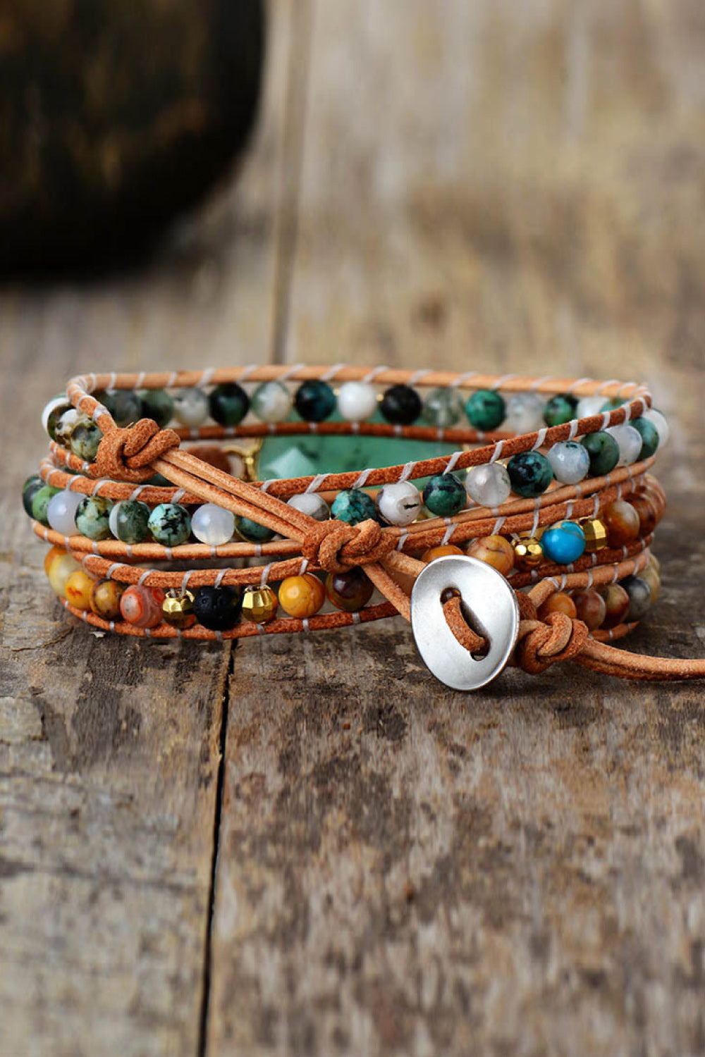 Natural Stone & Agate Layered Bracelet - Grace Ann Faith Boutique - Official Online Boutique 